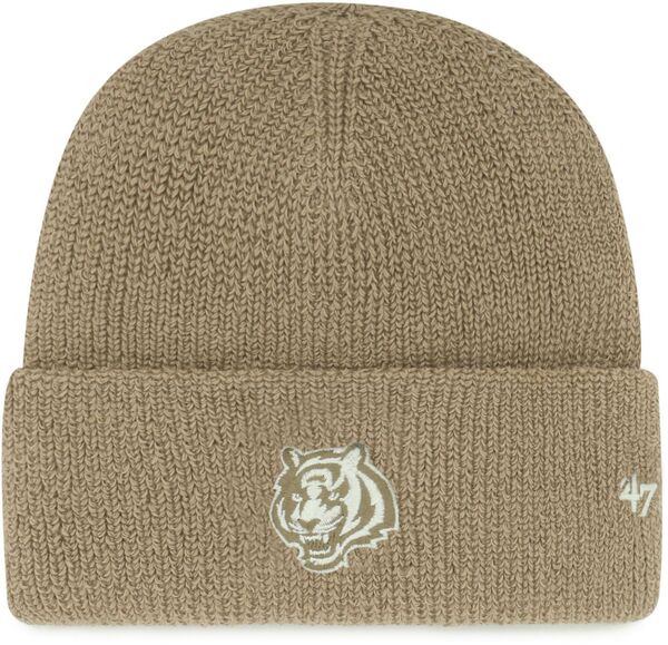 フォーティーセブン メンズ アクセサリー 帽子 ニット 47 Adult Cincinnati Bengals Light Brown Foundational Cuffed Knit Beanie NoColor ブラウン