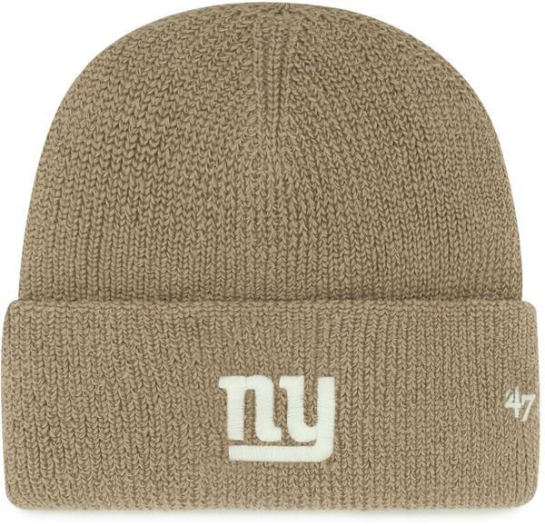 フォーティーセブン メンズ アクセサリー 帽子 ニット 47 Adult New York Giants Light Brown Foundational Cuffed Knit Beanie NoColor ブラウン