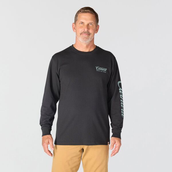 カーハート メンズ トップス Tシャツ グラフィック Carhartt Ment. Patrickcript Long Sleeve Graphic T-Shirt Black ブラック