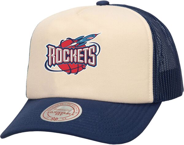 ミッチェル&ネス メンズ アクセサリー 帽子 Mitchell & Ness Adult Houston Rockets Off White Block Trucker Hat NoColor オフホワイト|ReVida 店