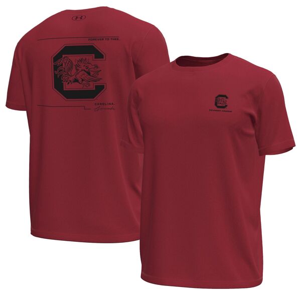 アンダーアーマー メンズ トップス Tシャツ Under Armour Menouth Carolina Gamecocks Cardinal Tech Stretch Short Sleeve T-Shirt NoColor