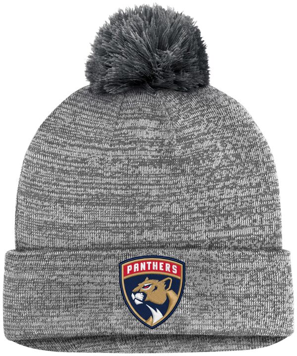 ファナティクス メンズ アクセサリー 帽子 ニット Fanatics NHL Adult Florida Panthers Gray Pom Knit Beanie NoColor グレー|ReVida 店