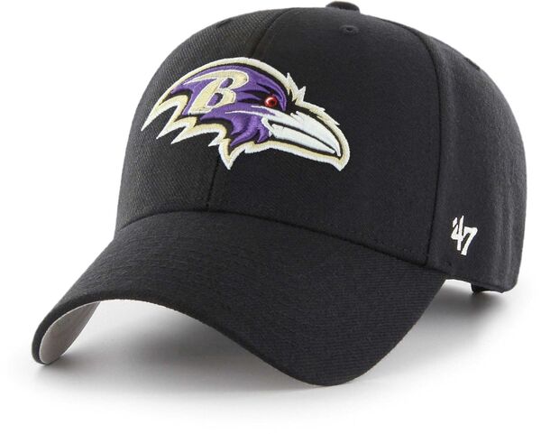 フォーティーセブン レディース アクセサリー 帽子 '47 Men's Baltimore Ravens Black MVP Adjustable Hat NoColor ブラック