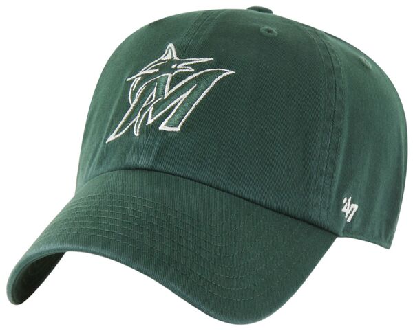 フォーティーセブン レディース アクセサリー 帽子 ロゴ '47 Adult Miami Marlins Green Logo Clean Up Adjustable Hat NoColor グリーン