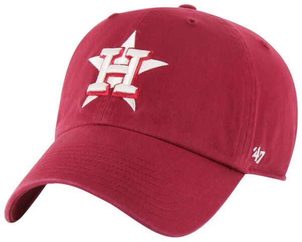 フォーティーセブン メンズ アクセサリー 帽子 ロゴ '47 Adult Houston Astros Red Logo Clean Up Adjustable Hat NoColor レッド|ReVida 店
