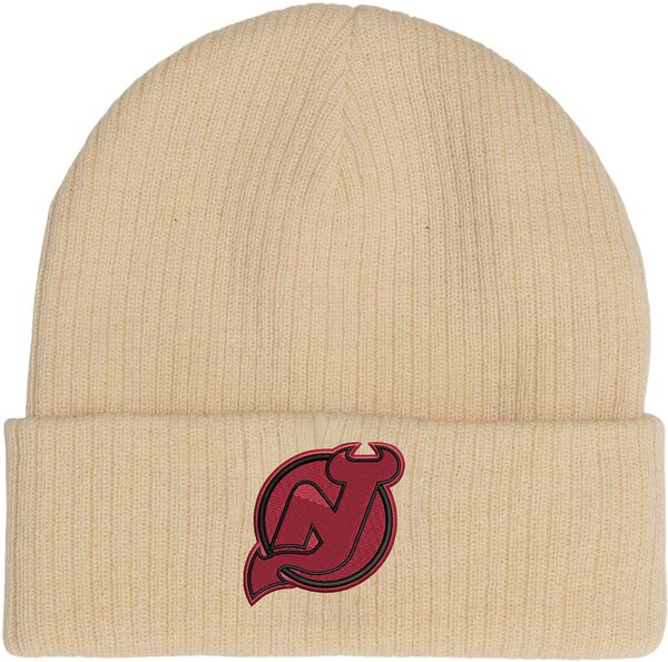 ミッチェル&ネス レディース アクセサリー 帽子 ニット ジャージー Mitchell & Ness Adult New Jersey Devils Cream Off Knit Beanie NoColor クリーム｜ReVida 店