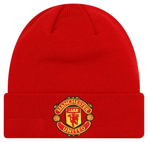 ニューエラ メンズ アクセサリー 帽子 New Eradult Manchester United Red Home Cuffed Beanie NoColor レッド|ReVida 店