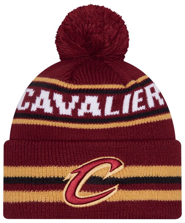 ニューエラ レディース アクセサリー 帽子 ニット New Eradult Cleveland Cavaliers Garnet Classic Pom Cuffed Knit Beanie NoColor｜ReVida 店