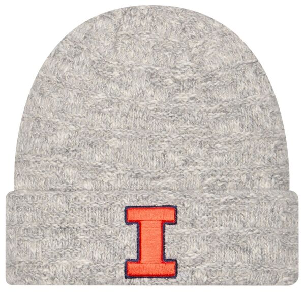 ニューエラ レディース アクセサリー 帽子 トール ニット New Era Women's Illinois Fighting Illini Grey Metallicuffed Knit Beanie NoColor グレー