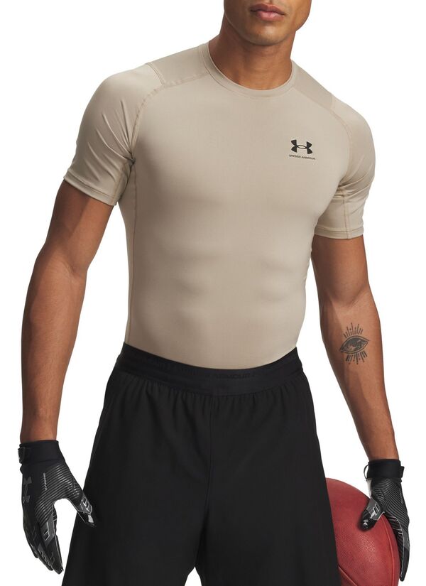 アンダーアーマー メンズ トップス シャツ Under Armour Men's HeatGear Compression T-Shirt City Khaki/Black ブラック
