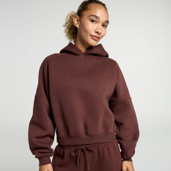 DSG レディース アウター パーカー・スウェット クロップド フリース DSG Women's Classic Fleece Athleticropped Hoodie Brown Decadence ブラウン