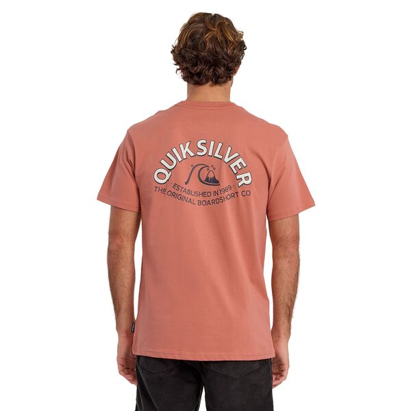 クイックシルバー メンズ トップス Tシャツ Quiksilver Men's Bubble Arch T-Shirt Desert Sand サンド|ReVida 店