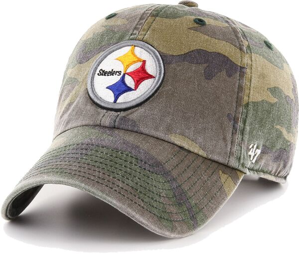フォーティーセブン レディース アクセサリー 帽子 Tシャツ '47 Men's Pittsburgh Steelers Camo Adjustable Clean Up Hat NoColor