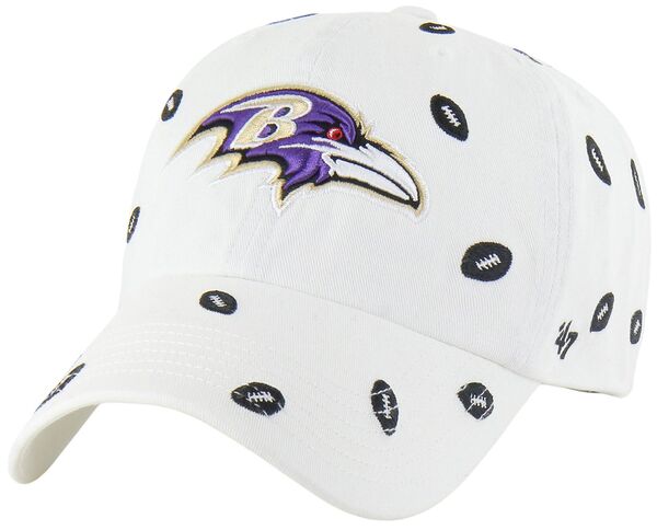 フォーティーセブン レディース アクセサリー 帽子 '47 Women's Baltimore Ravens White Confetti Clean Up Adjustable Hat NoColor ホワイト