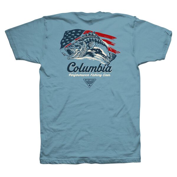 コロンビア メンズ トップス Tシャツ Columbia Men Foreman Short Sleeve T-Shirt Vintage Blue ブルー