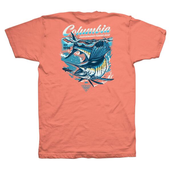 コロンビア メンズ トップス Tシャツ Columbia Men PFG Asmond Short Sleeve T-Shirt Bright Nectar