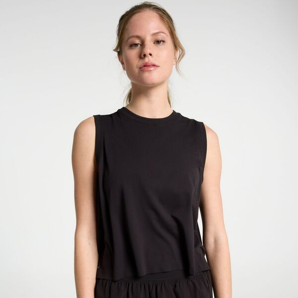 DSG レディース トップス タンクトップ DSG Women's Movement Seamless Boxy Tank Pure Black ブラック