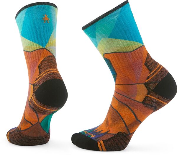 スマートウール メンズ アンダーウェア 靴下 プリント Smartwool Women's Hike Mountain Prism Print Crew Socks Orange Rust オレンジ