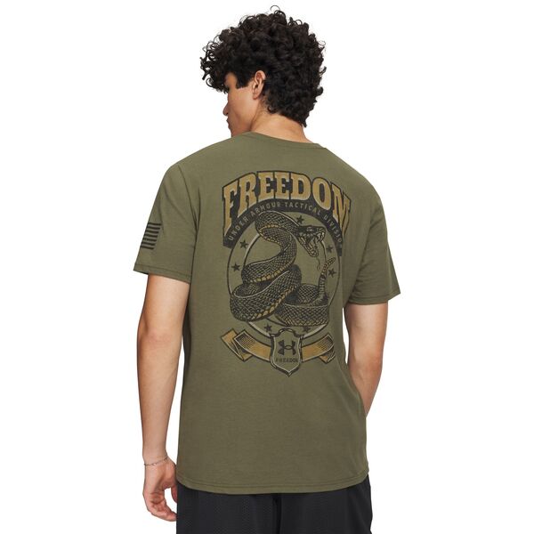 アンダーアーマー メンズ トップス Tシャツ グラフィック Under Armour Men's Freedom Snake Graphic T-Shirt Marine Od Green/Black ブラック