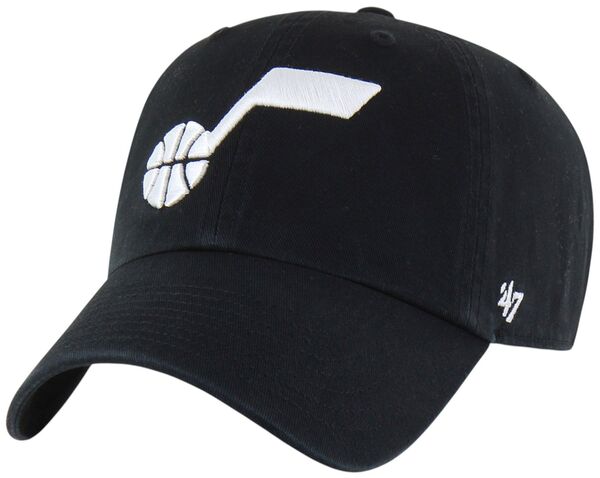 フォーティーセブン レディース アクセサリー 帽子 ロゴ '47 Adult Utah Jazz Black Logo Clean Up Adjustable Hat NoColor ブラック｜ReVida 店