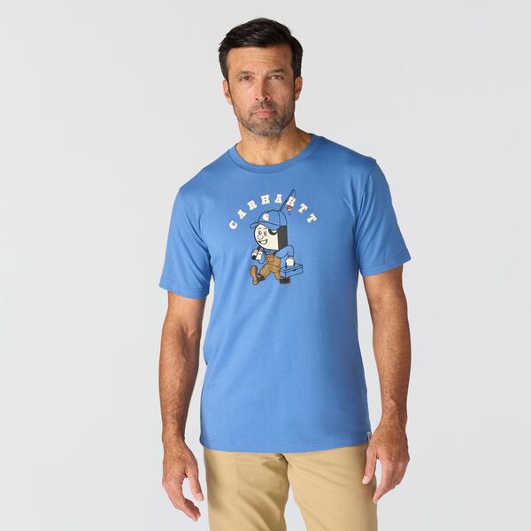 カーハート メンズ トップス Tシャツ 半袖 Carhartt Men Irvine Fishing Short-Sleeve T-Shirt Dark Tranquil Blue ブルー