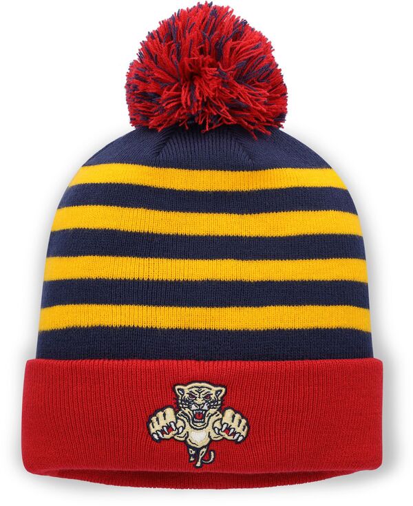 ファナティクス メンズ アクセサリー 帽子 ニット Fanatics NHL Adult Florida Panthers Winter Classic 2026 Striped Pom Knit Beanie NoColor ストライプ
