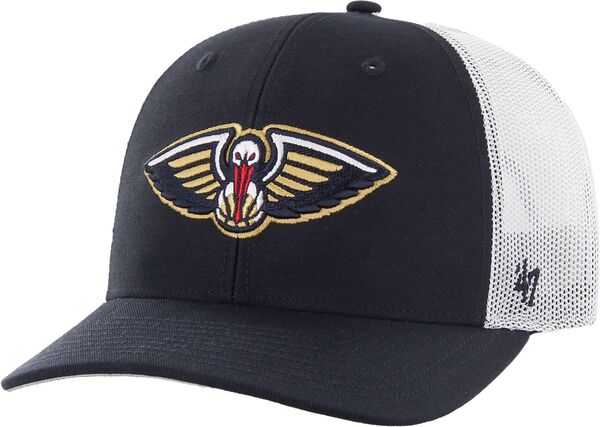 フォーティーセブン メンズ アクセサリー 帽子 ロゴ '47 Adult New Orleans Pelicans Navy Logo Adjustable Trucker Hat NoColor ネイビー|ReVida 店