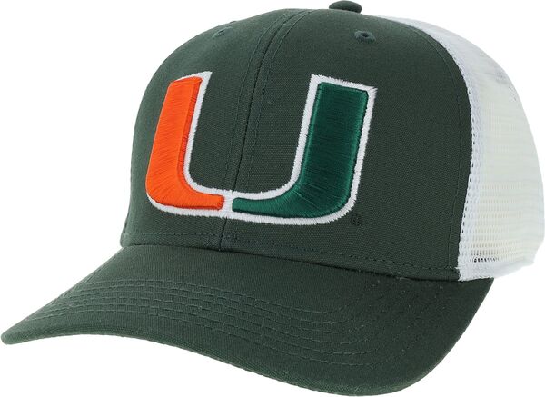 リーグレガシー メンズ アクセサリー 帽子 League-Legacy Men's Miami Hurricanes Green Mid-Pro Adjustable Trucker Hat NoColor グリーン|ReVida 店