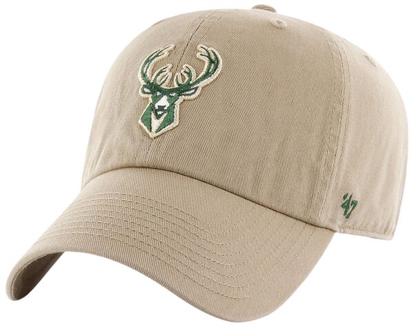 フォーティーセブン レディース アクセサリー 帽子 ロゴ '47 Adult Milwaukee Bucks Khaki Logo Cleanup Adjustable Hat NoColor カーキ｜ReVida 店