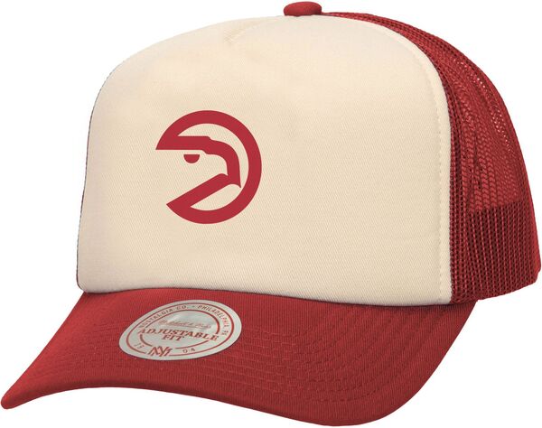 ミッチェル&ネス レディース アクセサリー 帽子 Mitchell & Ness Adult Atlanta Hawks Off White Block Trucker Hat NoColor オフホワイト|ReVida 店