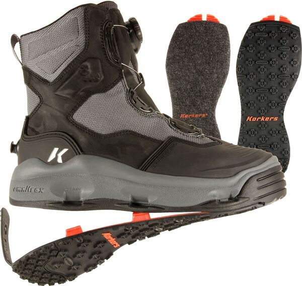 コーカーズ メンズ シューズ ブーツ・レインブーツ Korkers Men\u0027s Darkhorse Wading Boots with Kling-On and Felt Soles NoColor