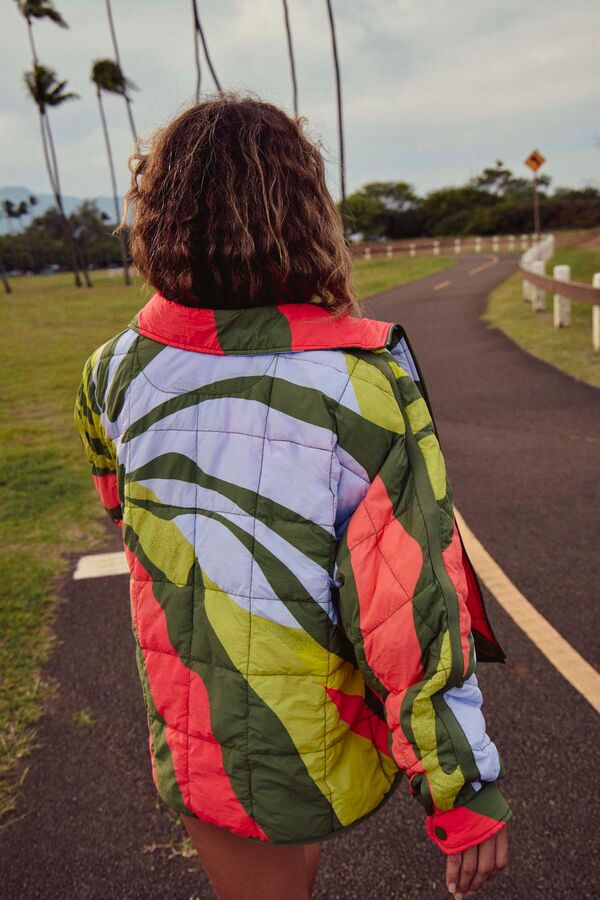 フリーピープル レディース アウター ジャケット・ブルゾン プリント レース FP Movement Women's Pippa Placement Printed Packable Jacket Retro Sun Martini
