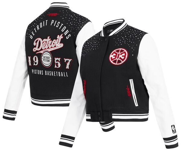 プロスタンダード レディース アウター ジャケット・ブルゾン Pro Standard Women's Detroit Pistons Black Legacy Varsity Jacket NoColor ブラック