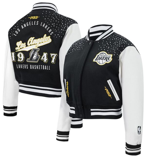 プロスタンダード レディース アウター ジャケット・ブルゾン Pro Standard Women's Los Angeles Lakers Black Legacy Varsity Jacket NoColor ブラック