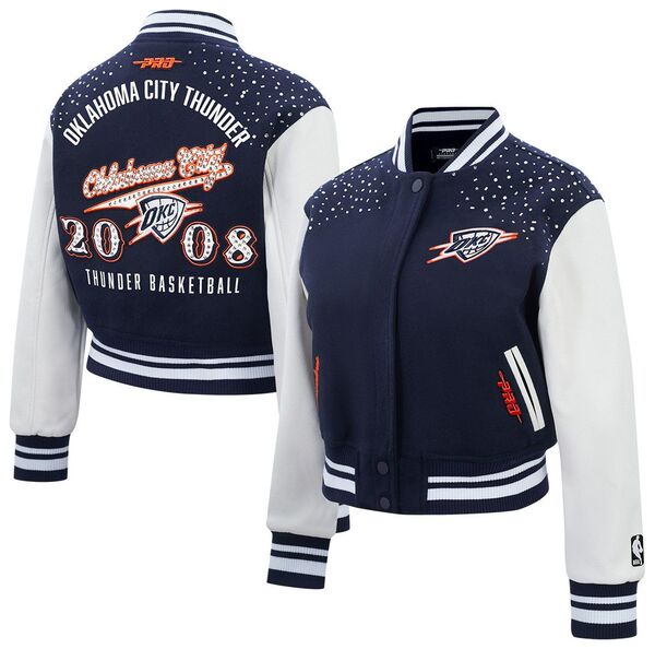 プロスタンダード レディース アウター ジャケット・ブルゾン Pro Standard Women's Oklahoma City Thunder Navy Legacy Varsity Jacket NoColor ネイビー