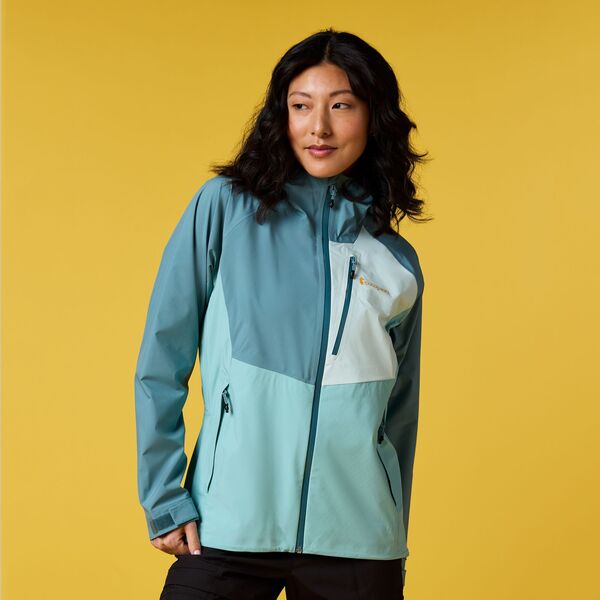 コートパクシー レディース アウター ジャケット・ブルゾン Cotopaxi Women's Impermo 3L Hooded Shell Jacket Everglade and Tide Pool｜ReVida 店