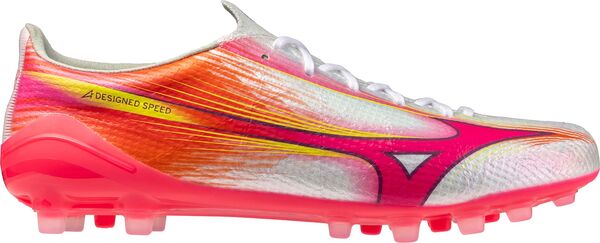 ミズノ レディース シューズ スニーカー Mizuno Alpha III Elite AG Soccer Cleats Pink/White ホワイト