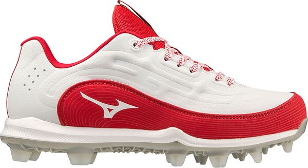 ミズノ レディース シューズ スニーカー Mizuno Women's 9-Spike Advanced Finch Elite 6 TPU Softball Cleats White/Red ホワイト