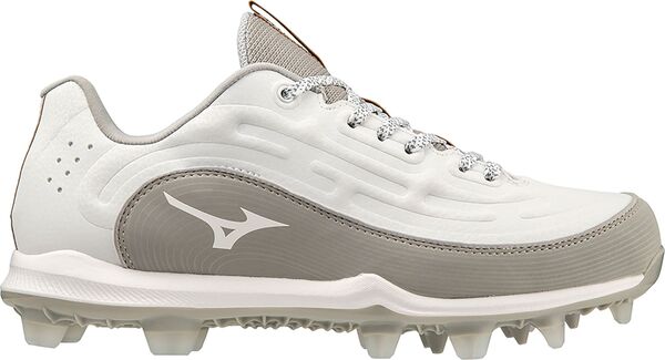 ミズノ レディース シューズ スニーカー Mizuno Women's 9-Spike Advanced Finch Elite 6 TPU Softball Cleats White/Grey ホワイト
