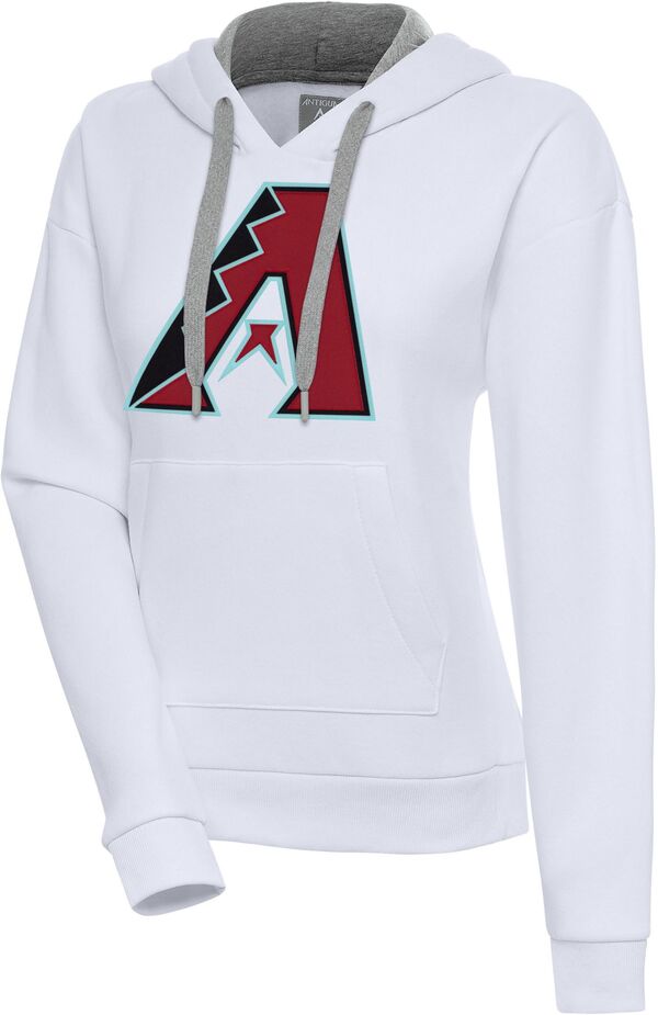 アンティグア レディース アウター パーカー・スウェット Antigua Women's Arizona Diamondbacks Victory Pullover Hoodie White ホワイト｜ReVida 店