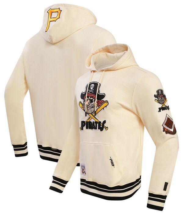 労働者階級標準尺度 メンズ アウター パーカー・スウェット Pro Standard Men\u0027s Pittsburgh Pirates Cream Classic Retro Pullover Hoodie NoColor 皮膚軟化剤 パーカー-メンズファッション-トップス