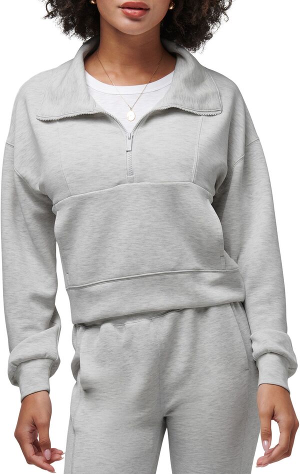 トラビスマヒュー レディース トップス シャツ TravisMathewomen'skyloft Soft Golf 1/2 Zip Heather Light Grey グレー｜ReVida 店