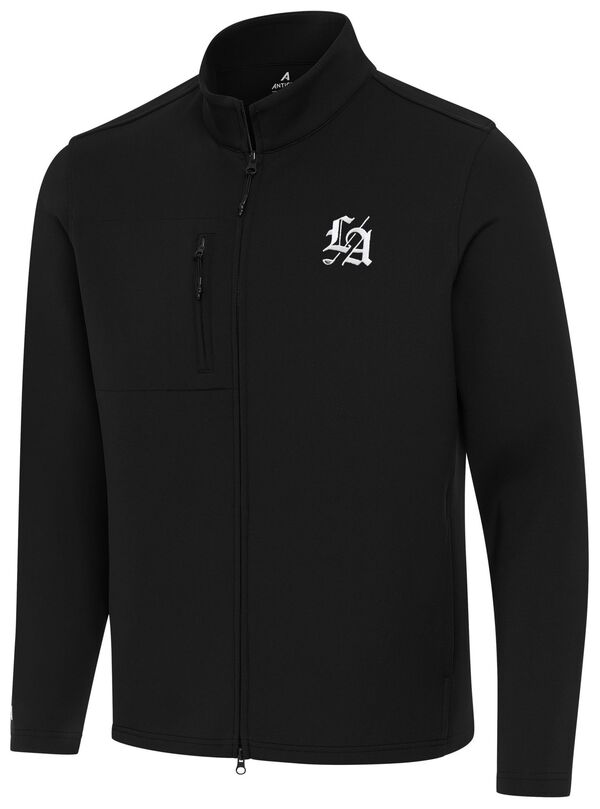 アンティグア メンズ アウター ジャケット・ブルゾン Antigua Men's TGLos Angeles Golf Clublack Objection Full-Zip Golf Jacket NoColor ブラック|ReVida 店