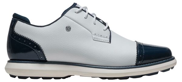 フットジョイ レディース シューズ スニーカー FootJoy Women\'s Traditionspikeless Golf Shoes White/White/Navy ホワイト|ReVida 店