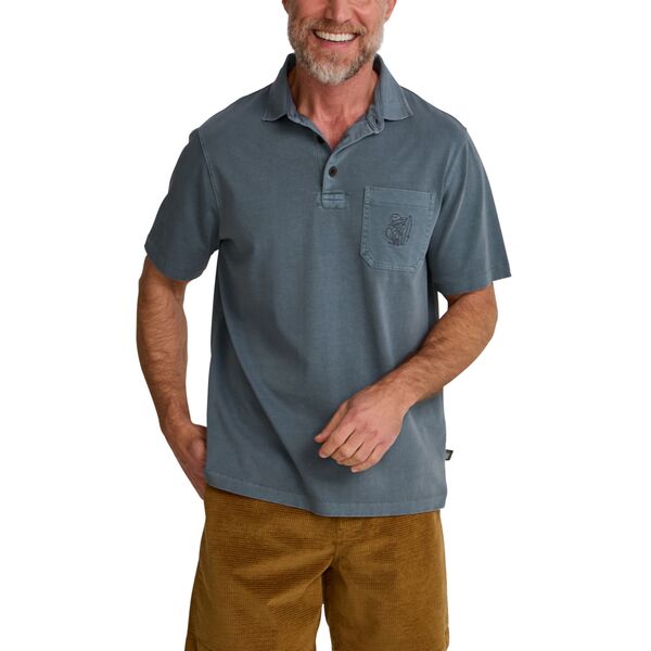 ハウラーブラザーズ メンズ トップス ポロシャツ Howler Brothers Men's Pilgrimage Polo Dark Slate スレート｜ReVida 店