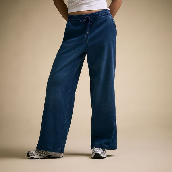 持ちはこび レディース ボトムス 心地好いズボン下 ワイドレッグ CALIA Women\u0027s Pull On Wide Leg Pant Dark Indigo インディゴ
