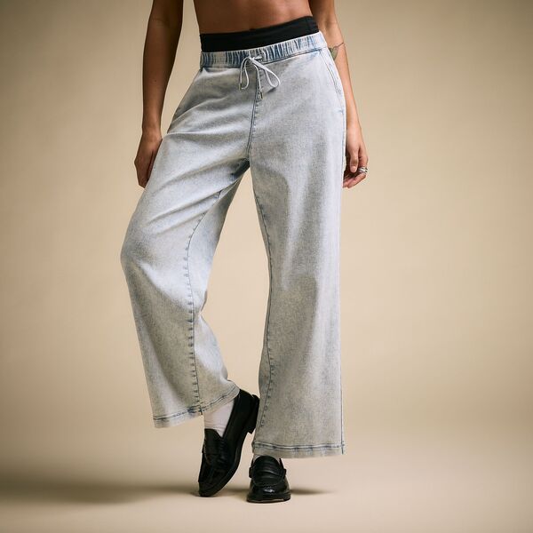 キャリー レディース ボトムス カジュアルパンツ ワイドレッグ CALIA Women's Pull On Wide Leg Pant Light Indigo インディゴ|ReVida 店