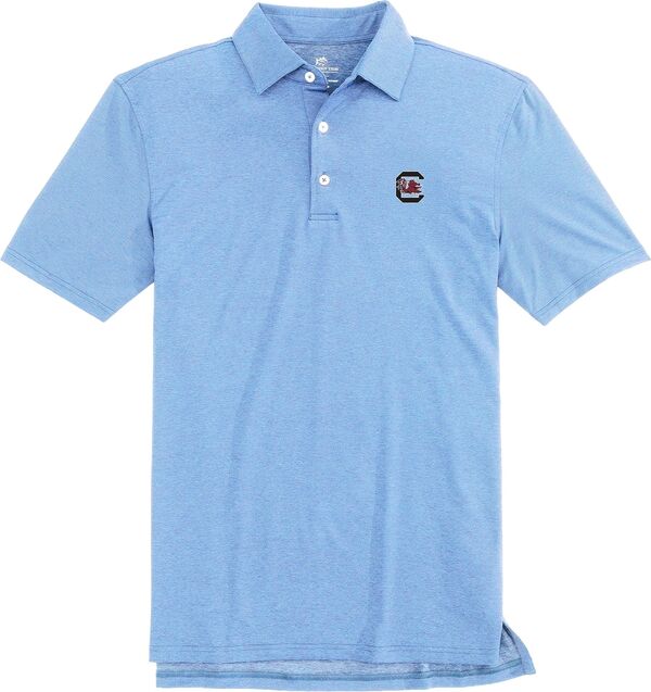 サウザーンタイド メンズ トップス ポロシャツ Southern Tide Men'south Carolina Gamecocks Light Blue Ocean Channel Polo NoColor ブルー