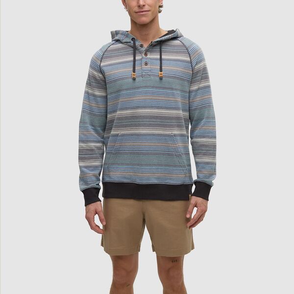 十天然木 メンズ アウター パーカー・スウェット tentree Men\u0027s Woodrow Hoodie Graphite Multi Stripe 黒鉛 パーカー-トップス