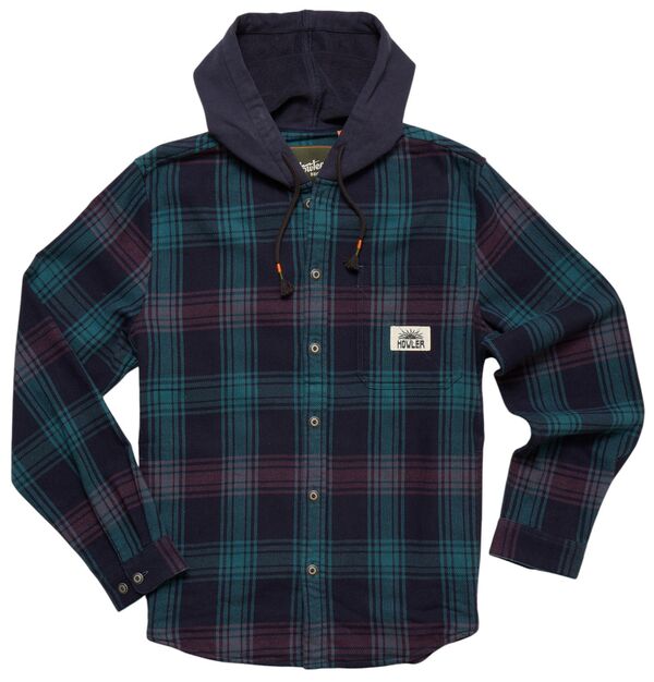 ハウラーブラザーズ メンズ トップス シャツ Howler Brothers Men'salvo Hooded Blanket Flannel Mesa Plaid/Midnight チェック｜ReVida 店